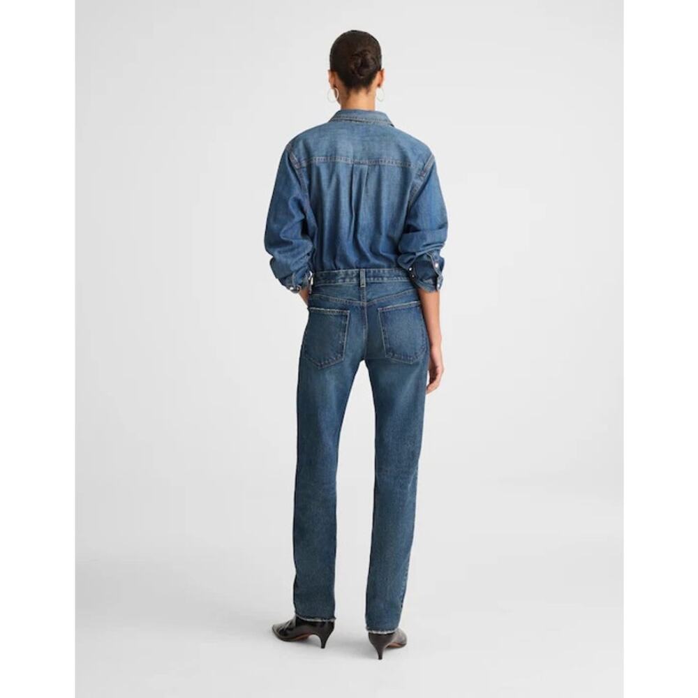 Madewell The Dean Easy Straight Jean Greendale Wash Rigid Blue US 28 NWT - Picture 4 of 14